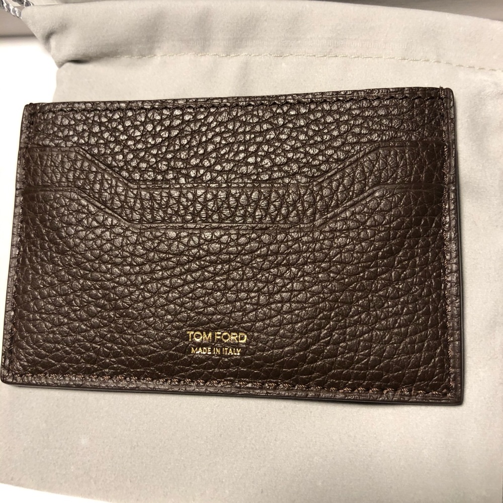 Tom Ford brown leather wallet / card holder